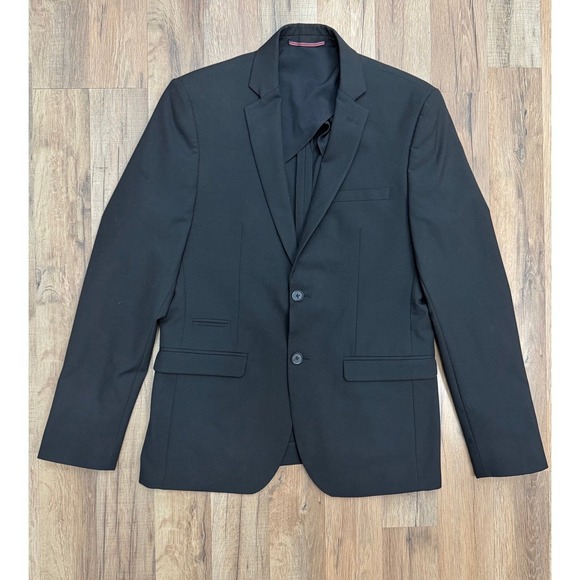 Splash Slim Fit Black Blazer Jacket Mens 40 Suit Coat Formal Travel - Picture 2 of 9